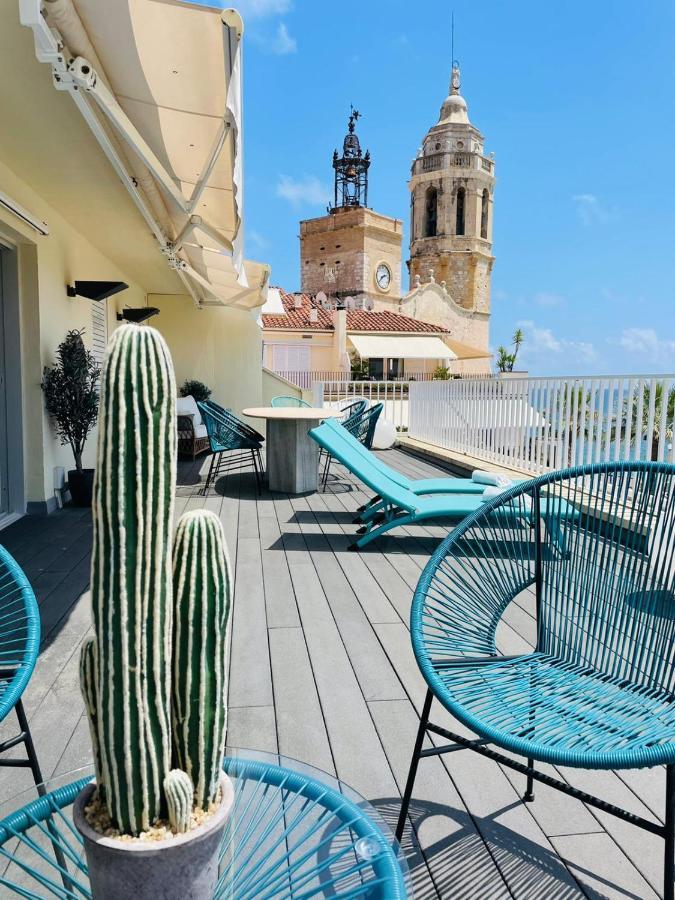 Апартаменты Atico Con Fantasticas Vistas Al Mar Y La Iglesia Сиджес Номер фото